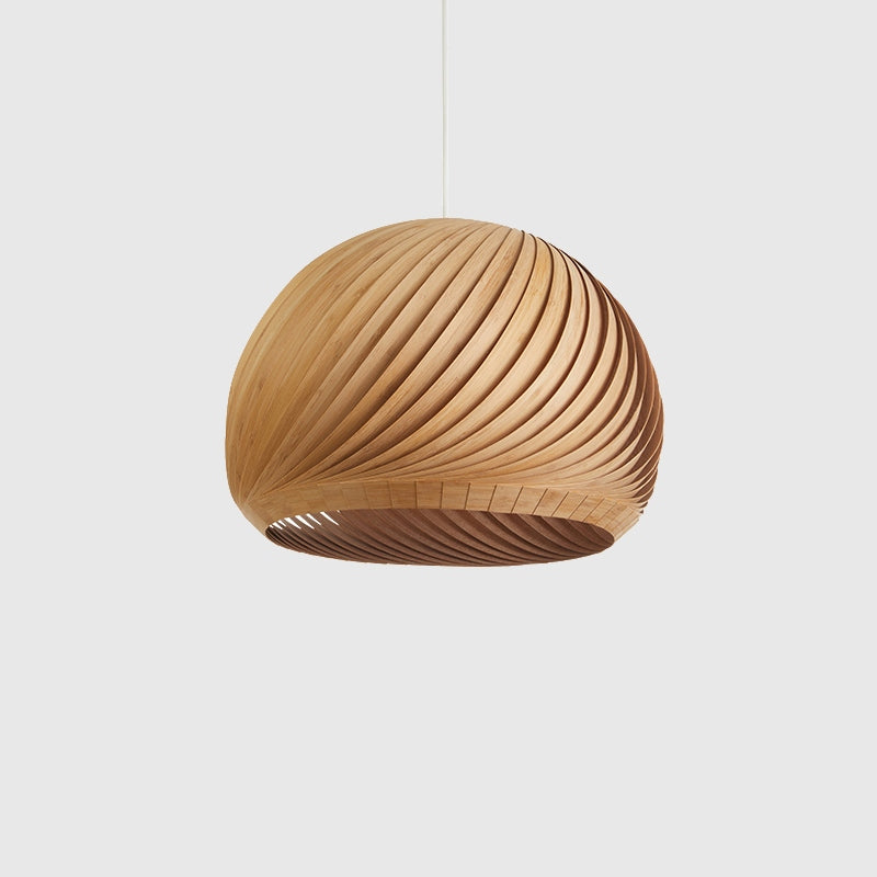 Rotary Wood Pendant Lamp