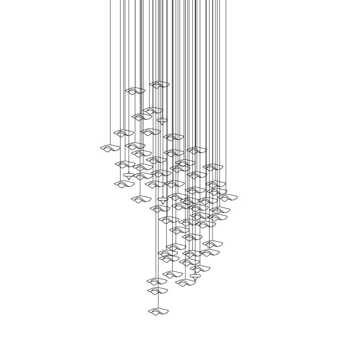 Tidal Art Glass Pendants Lamp