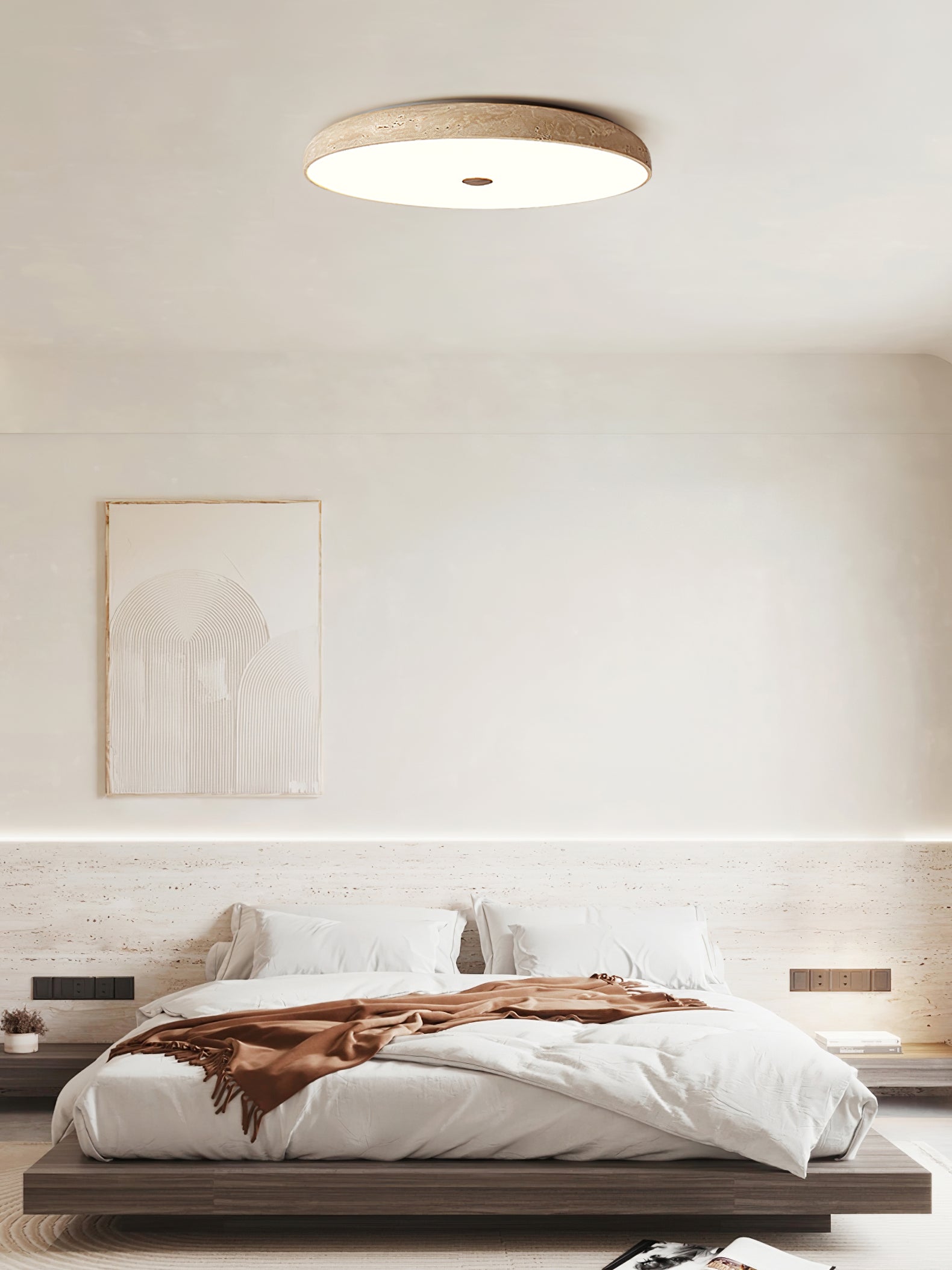 Solaro Travertine Ceiling Lamp