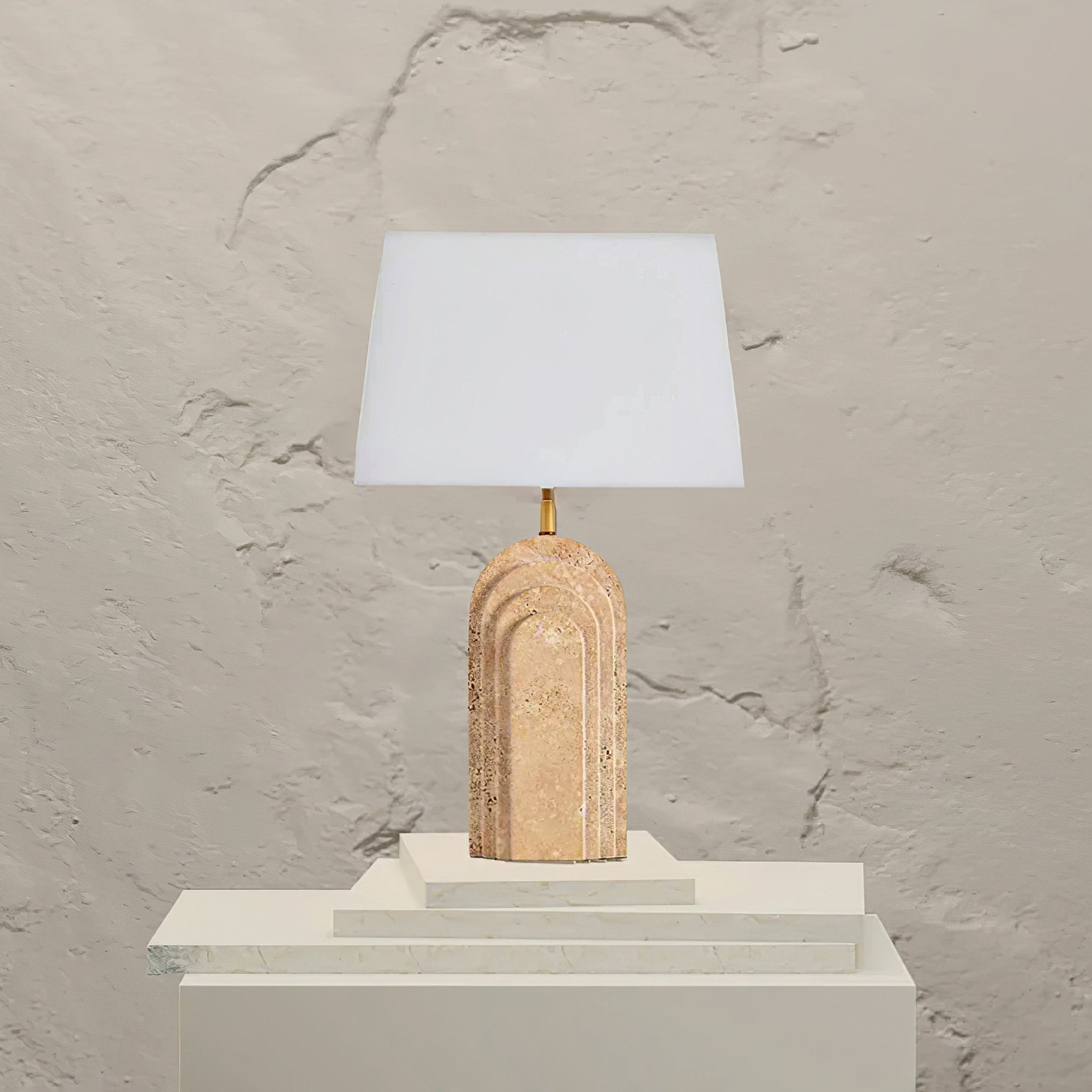 Verdura Travertine Table Lamp