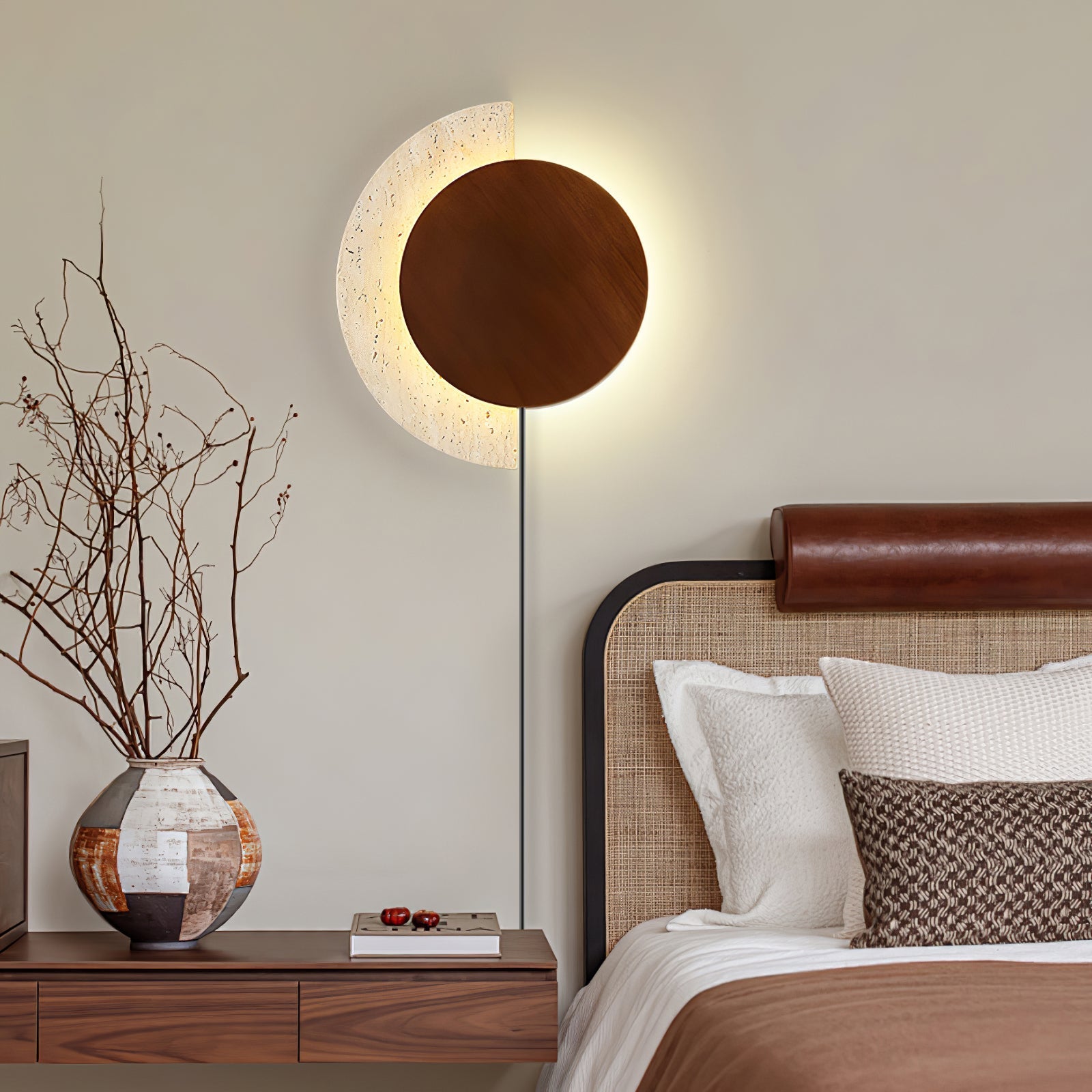 Crescent Halo Plug-in Wall Sconce