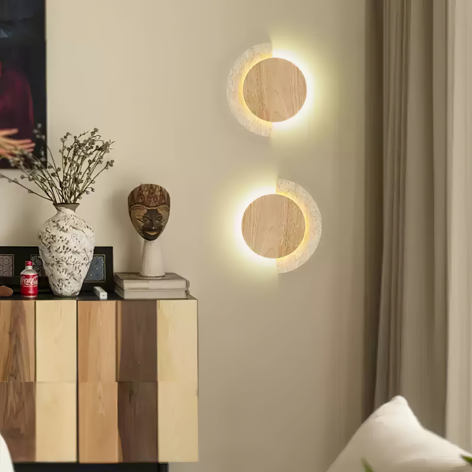 Crescent Halo Plug-in Wall Sconce