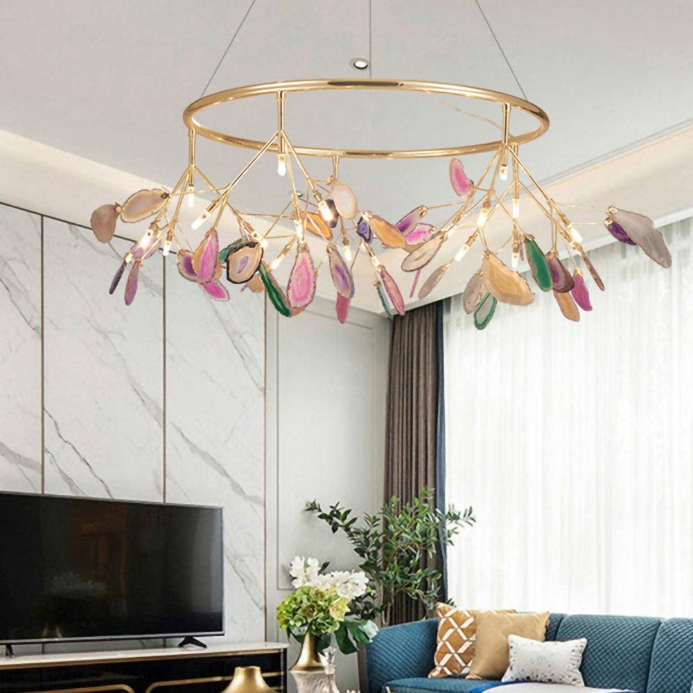 Agate Slices Chandelier