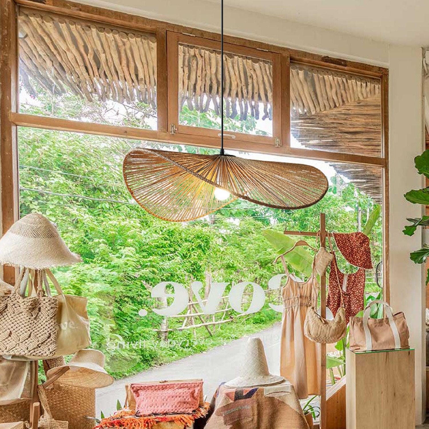 Ancient Rhyme Rattan Woven Pendant Light