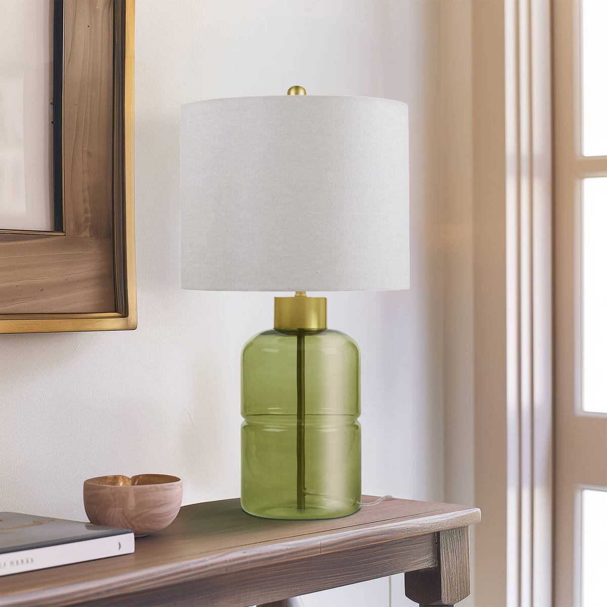 Aqua Serenity Green Glass Table Lamp