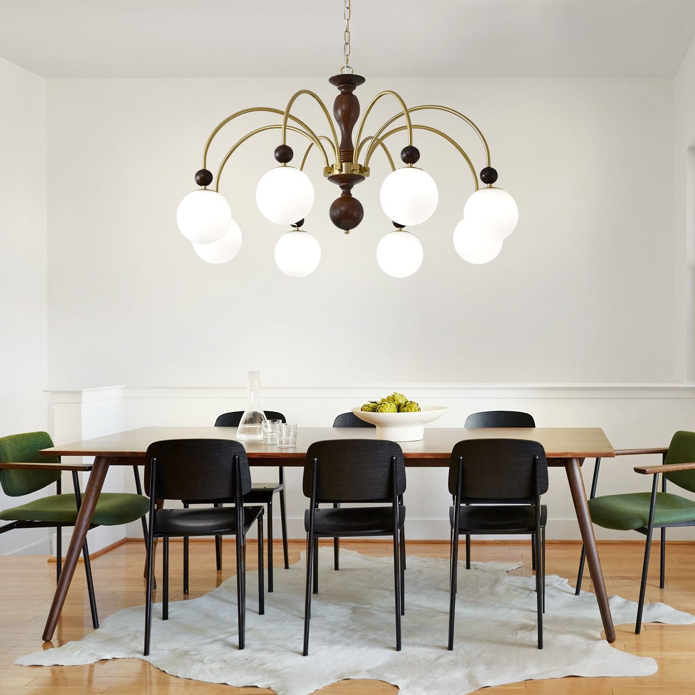 Archway Walnut Color Chandelier - ZozHome