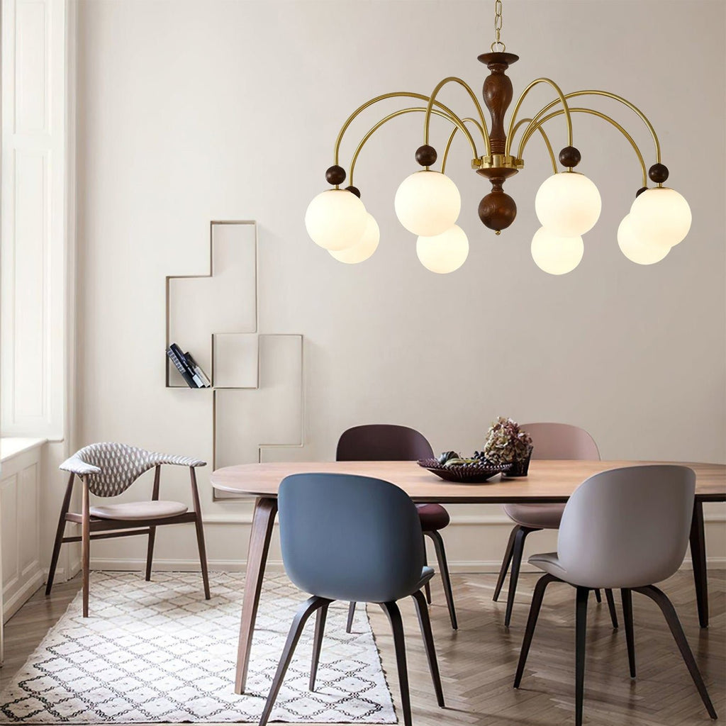 Archway Walnut Color Chandelier