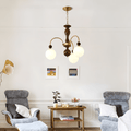 Archway Walnut Color Chandelier - ZozHome