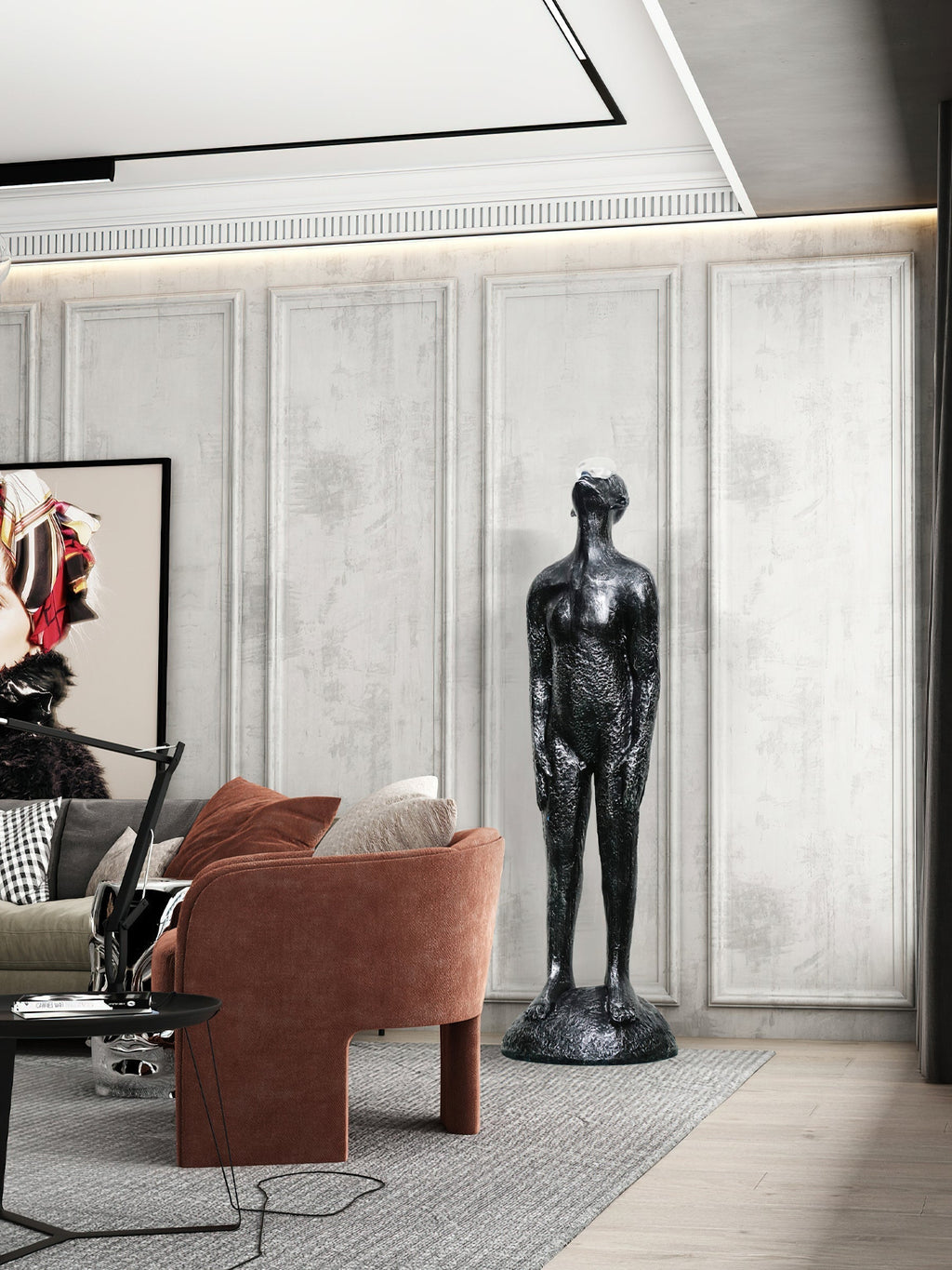 Atlas Guardian Sculpture Floor Ornaments