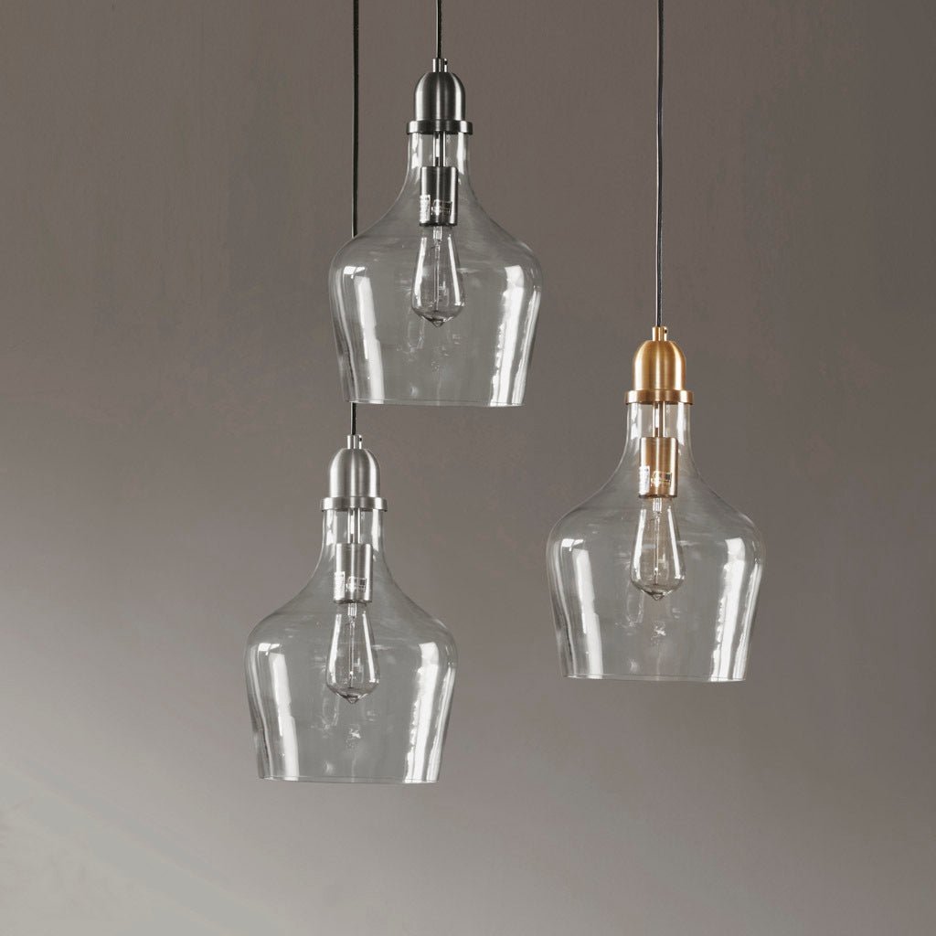 Auburn Bell Glass Pendant Light