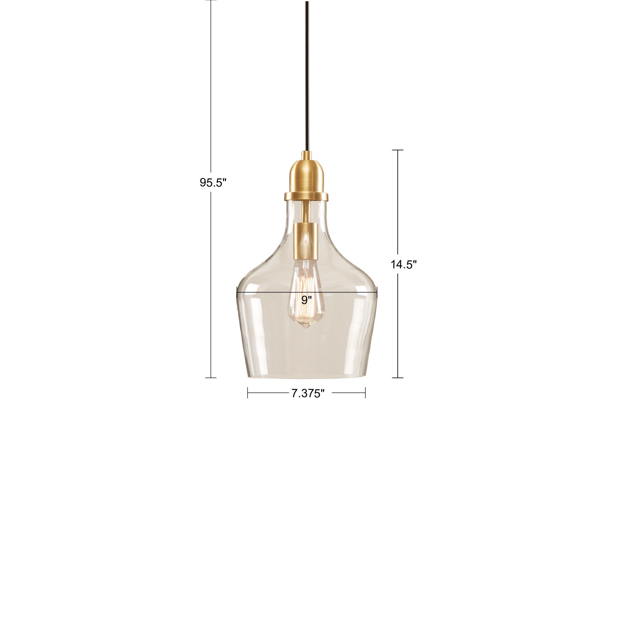 Auburn Bell Glass Pendant Light