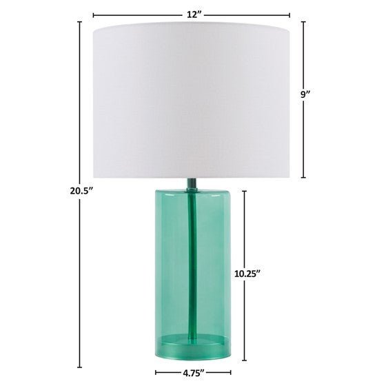 Azure Glow Glass Table Lamp