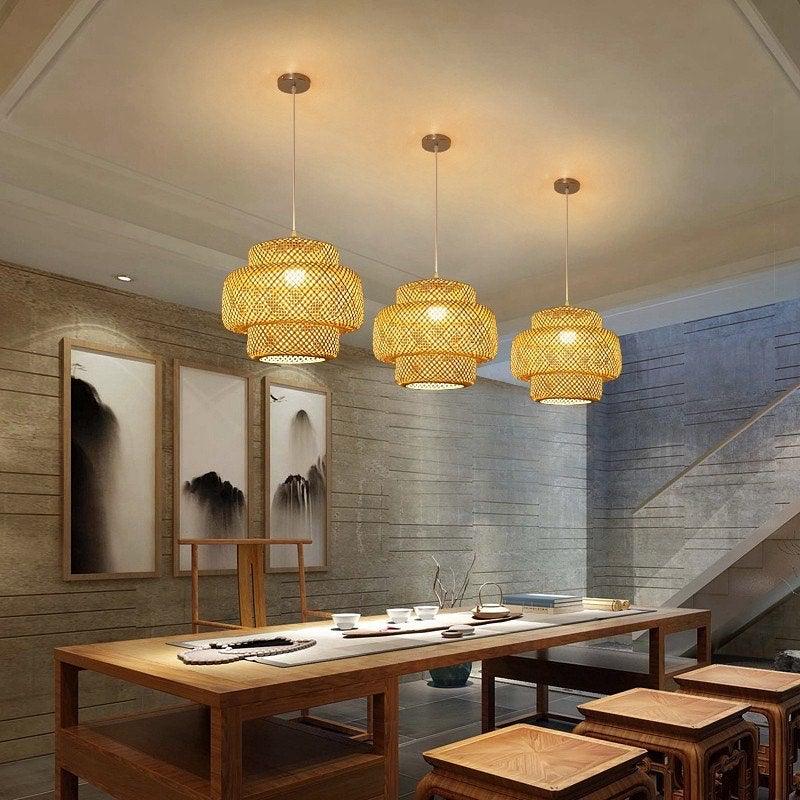 Bamboo Weaving Pendant Light