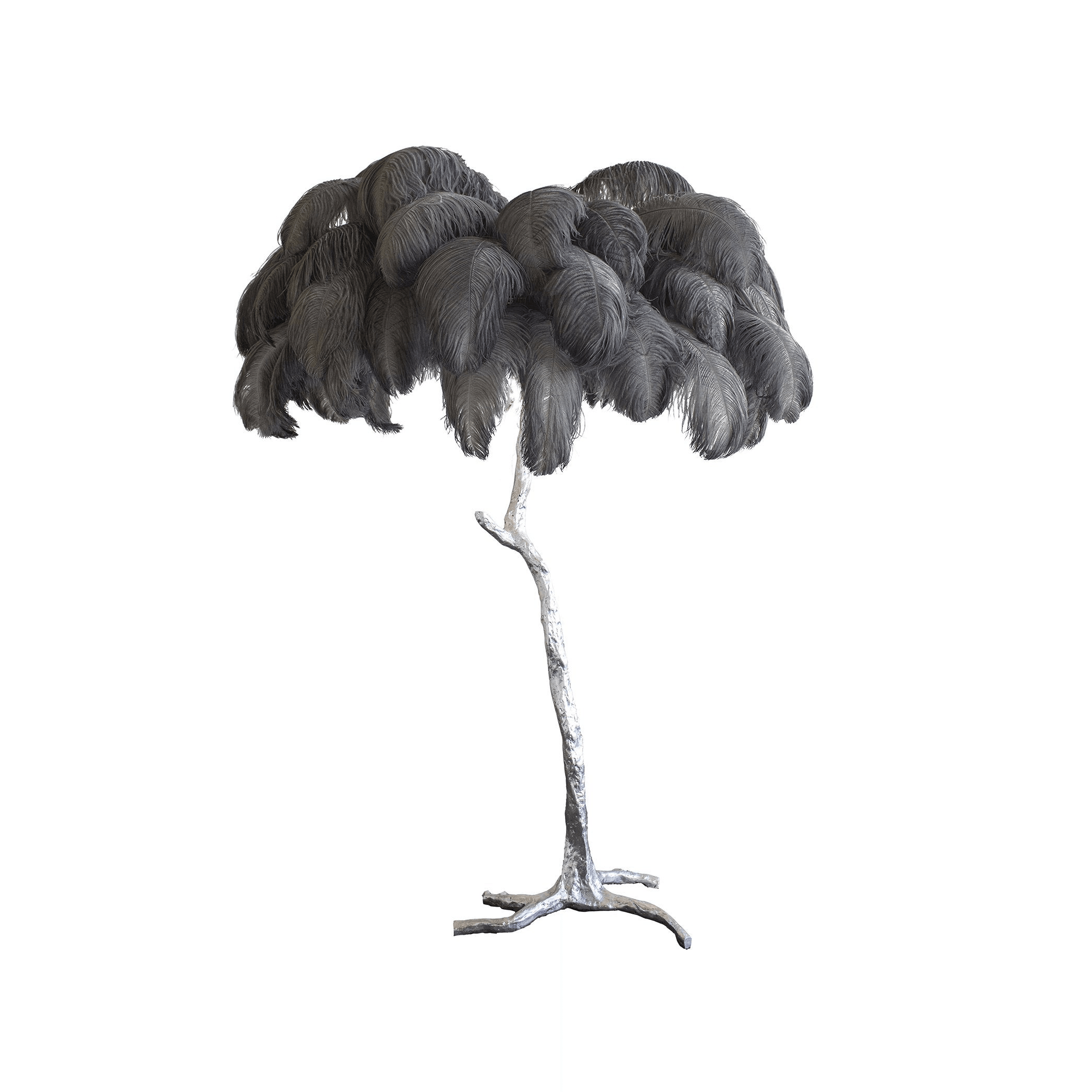 Beautiful Feather Brass Floor Lamp - ZozHome