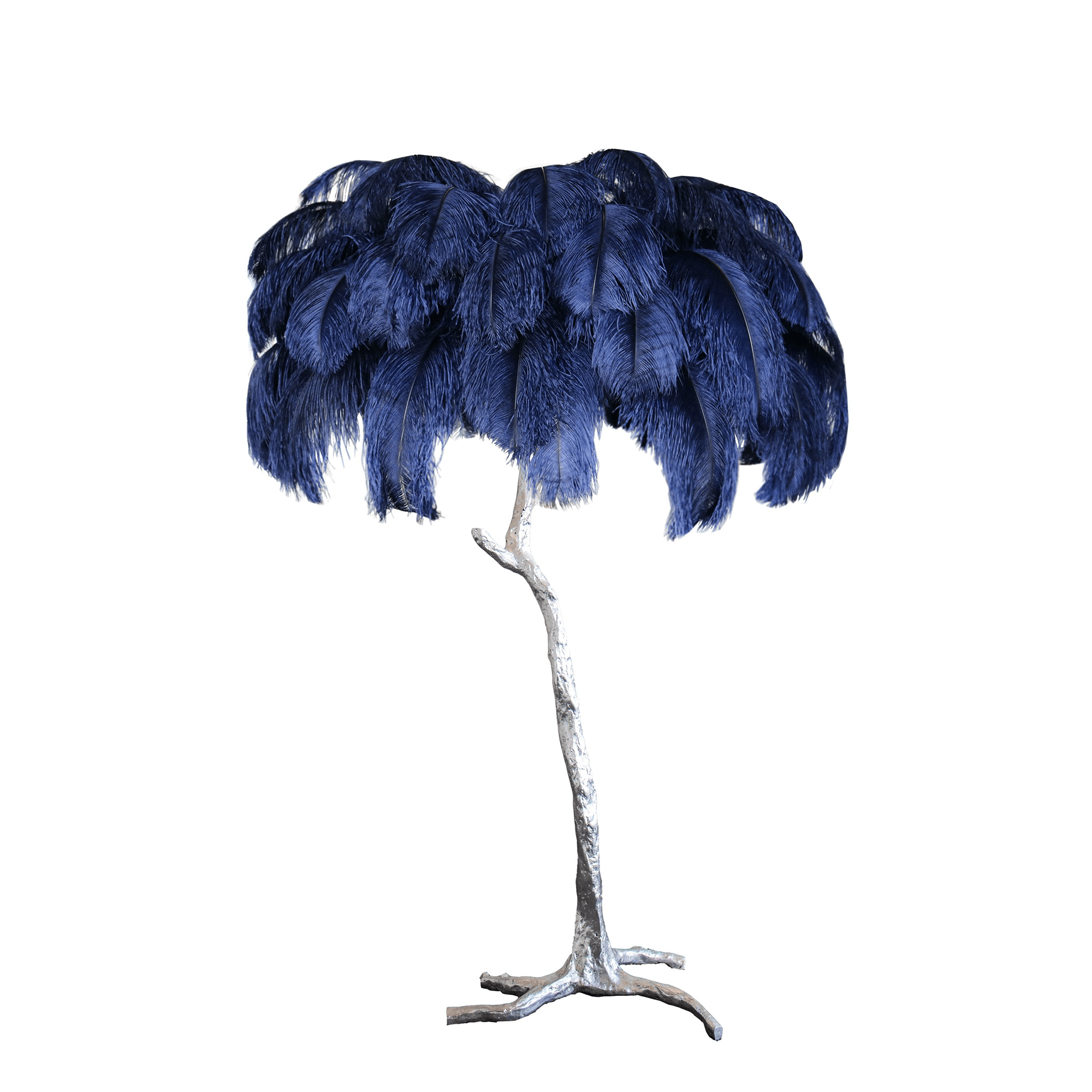 Beautiful Feather Brass Floor Lamp - ZozHome