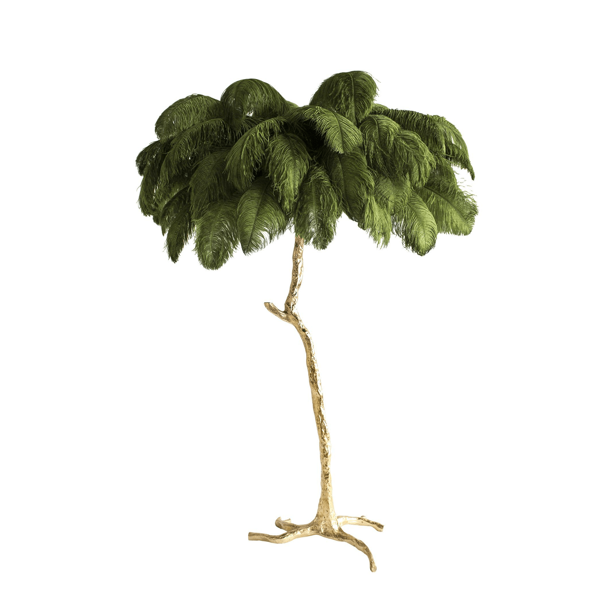 Beautiful Feather Brass Floor Lamp - ZozHome