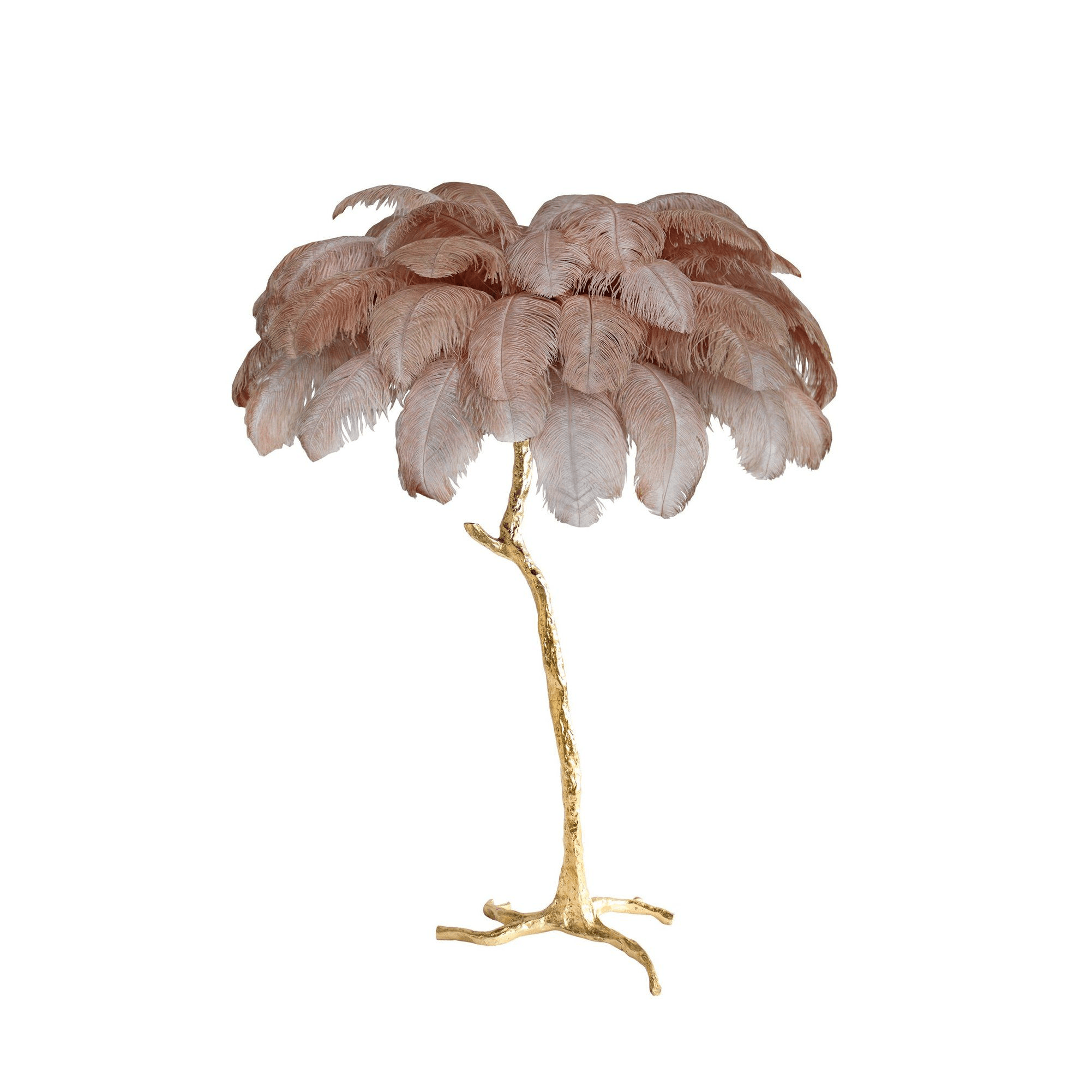 Beautiful Feather Brass Floor Lamp - ZozHome
