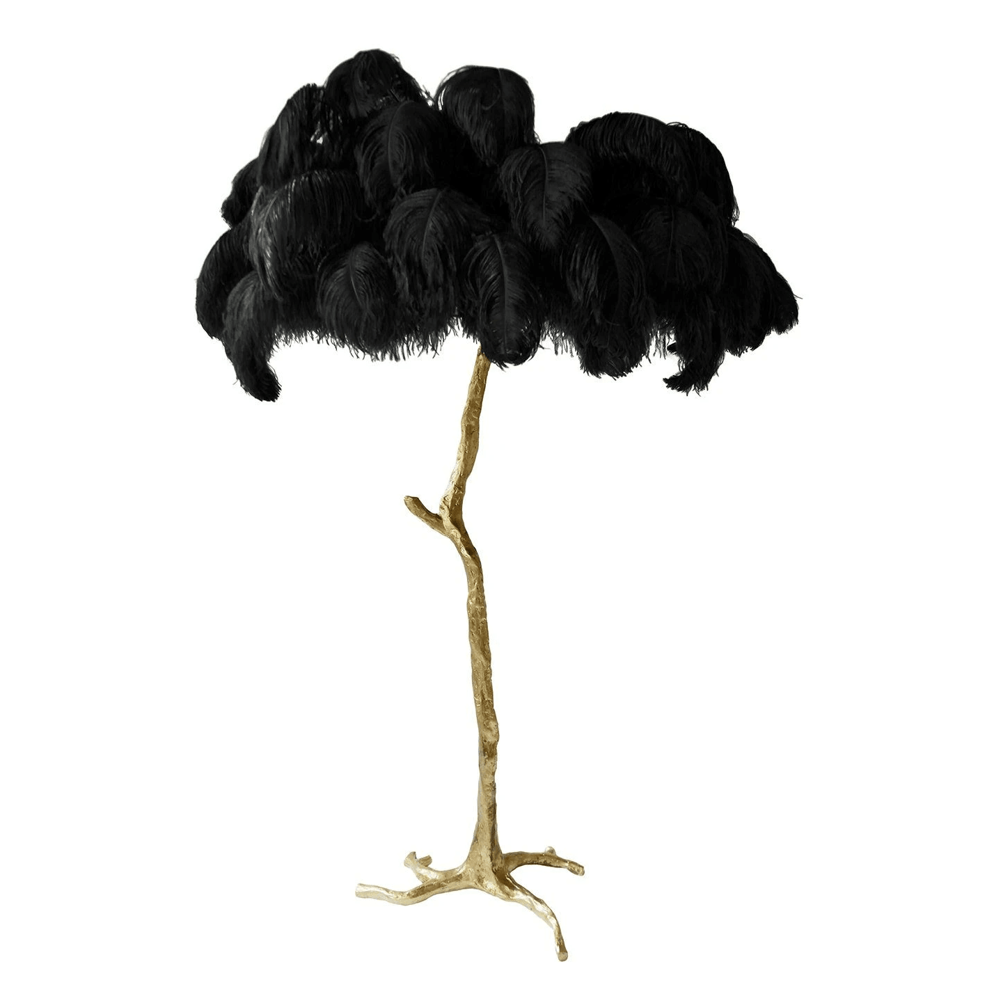 Beautiful Feather Brass Floor Lamp - ZozHome