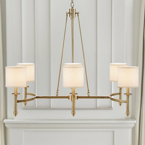 Bedford Antique Gold 6-Light Chandelier