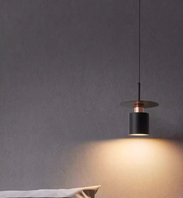 Black Disc Pendant Light