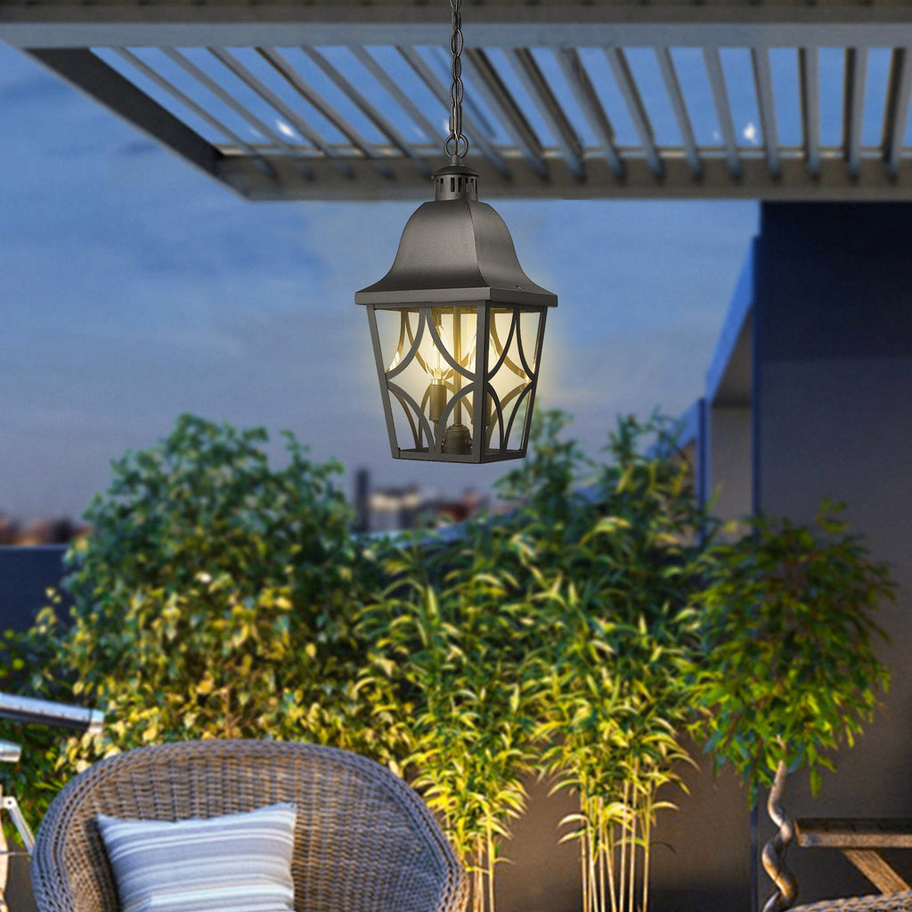 Black Elegance Outdoor Pendant Light