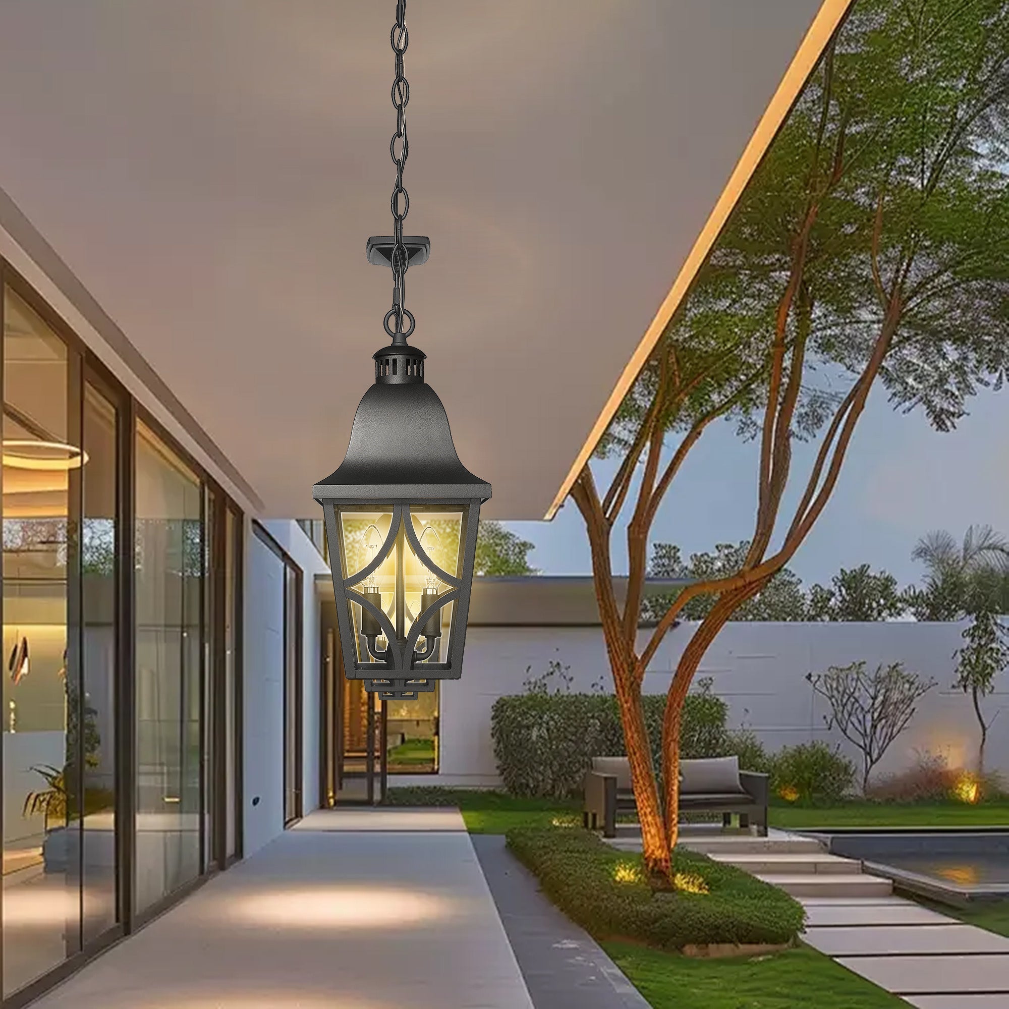 Black Elegance Outdoor Pendant Light