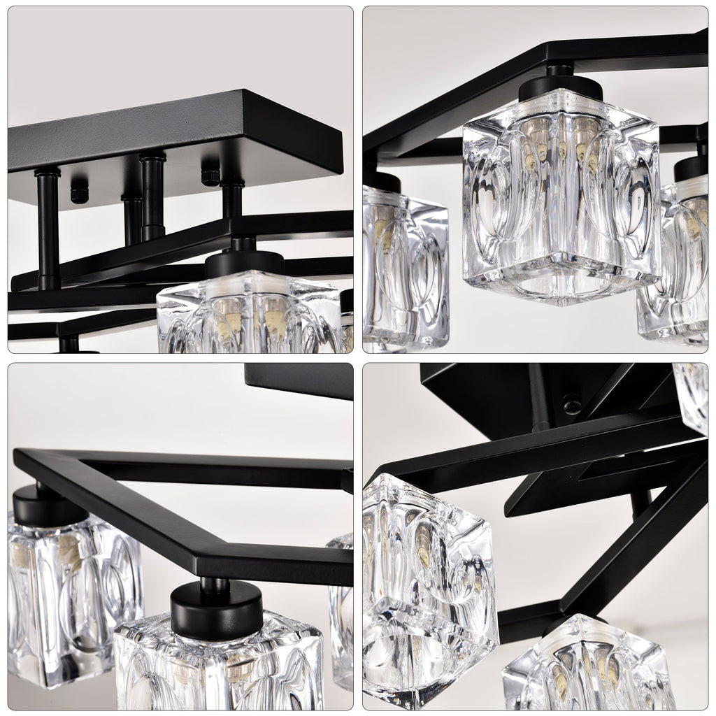 Black Iron Cage Ceiling Light