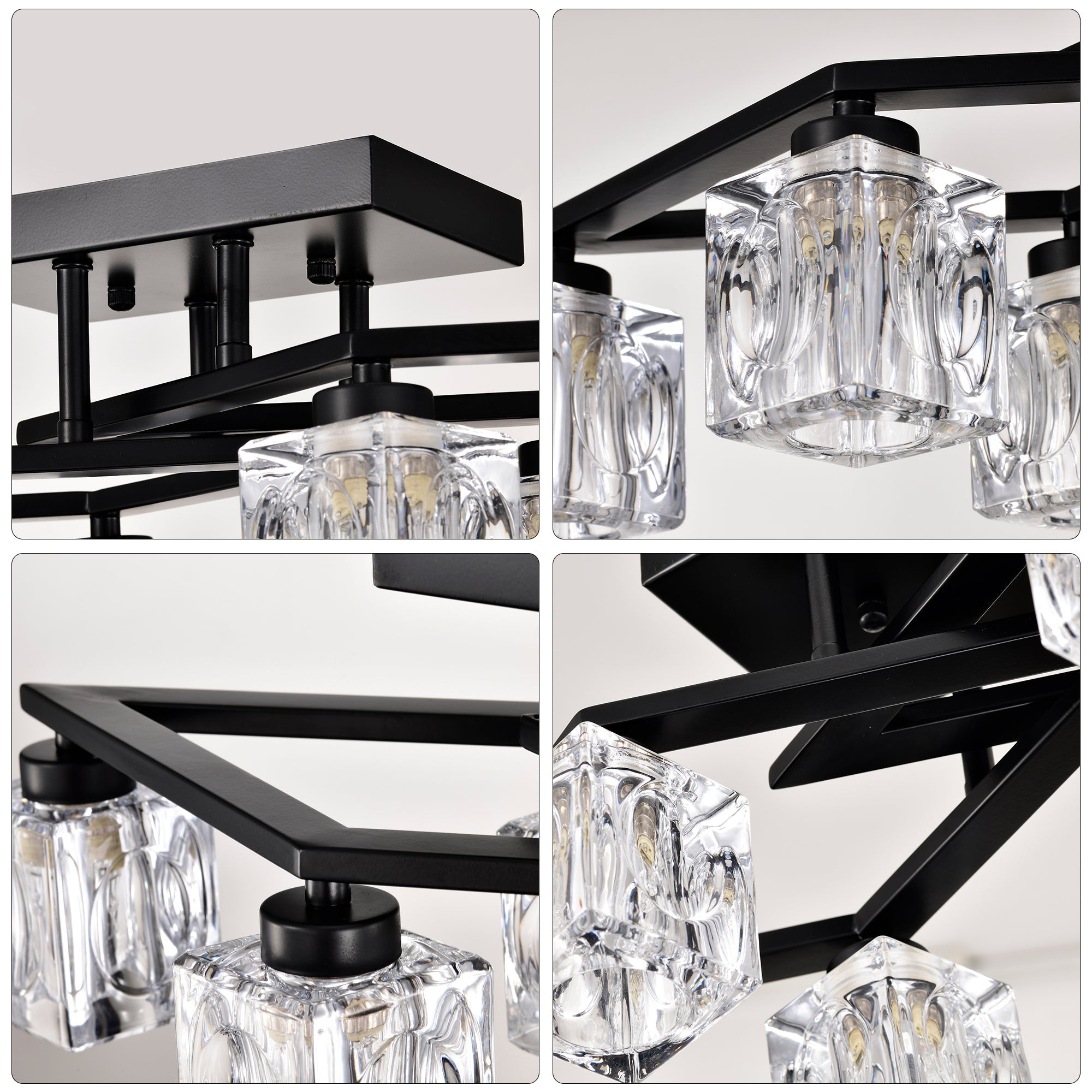 Black Iron Cage Ceiling Light