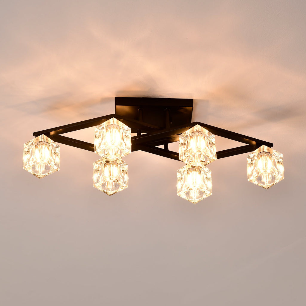 Black Iron Cage Ceiling Light