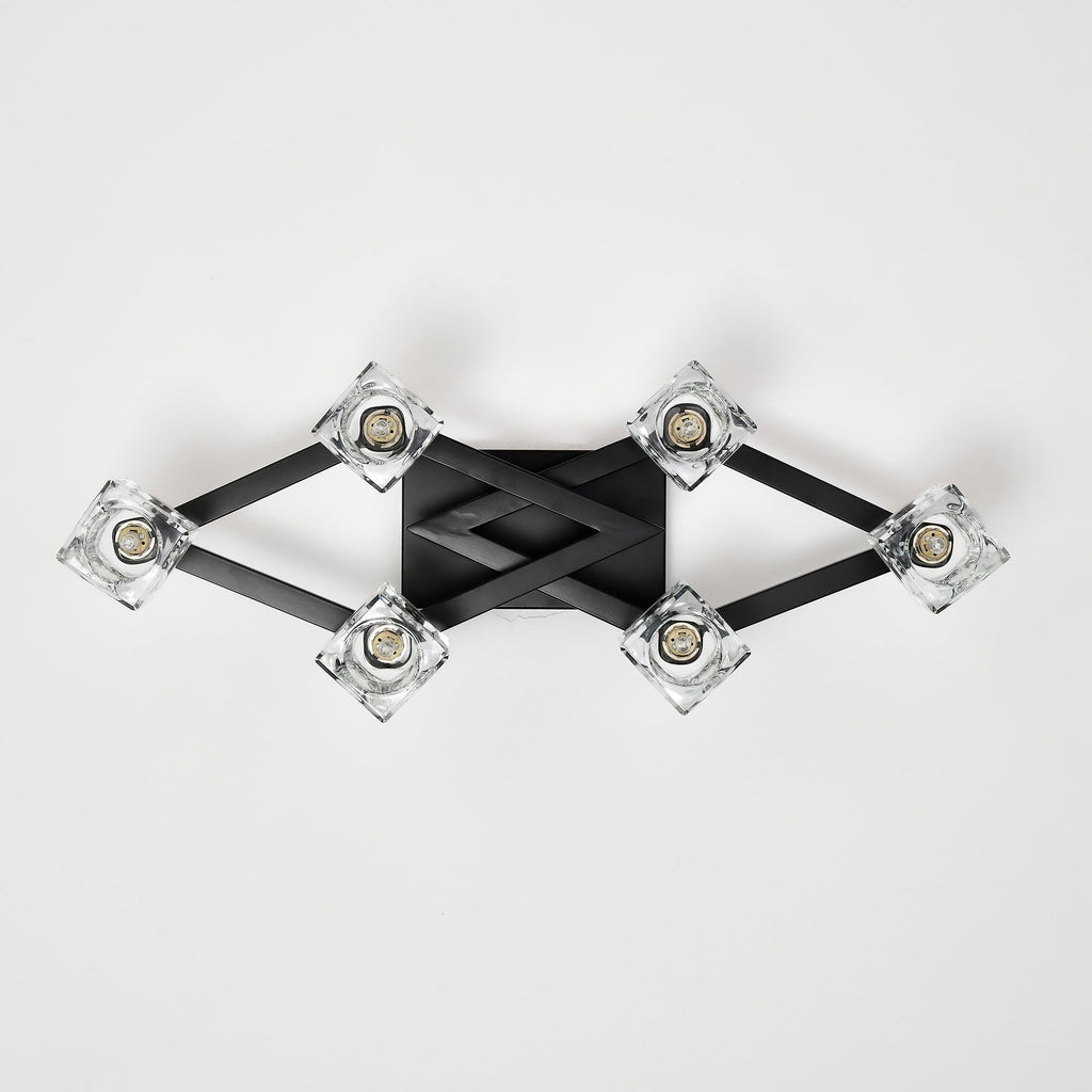 Black Iron Cage Ceiling Light