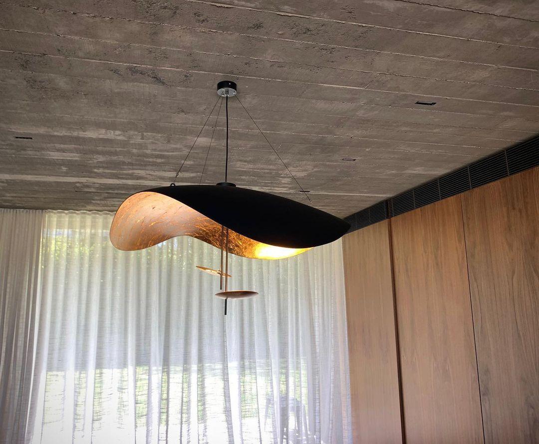 Black Wheel Pendant Light