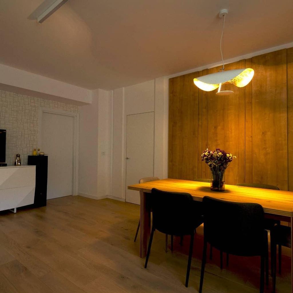 Black Wheel Pendant Light