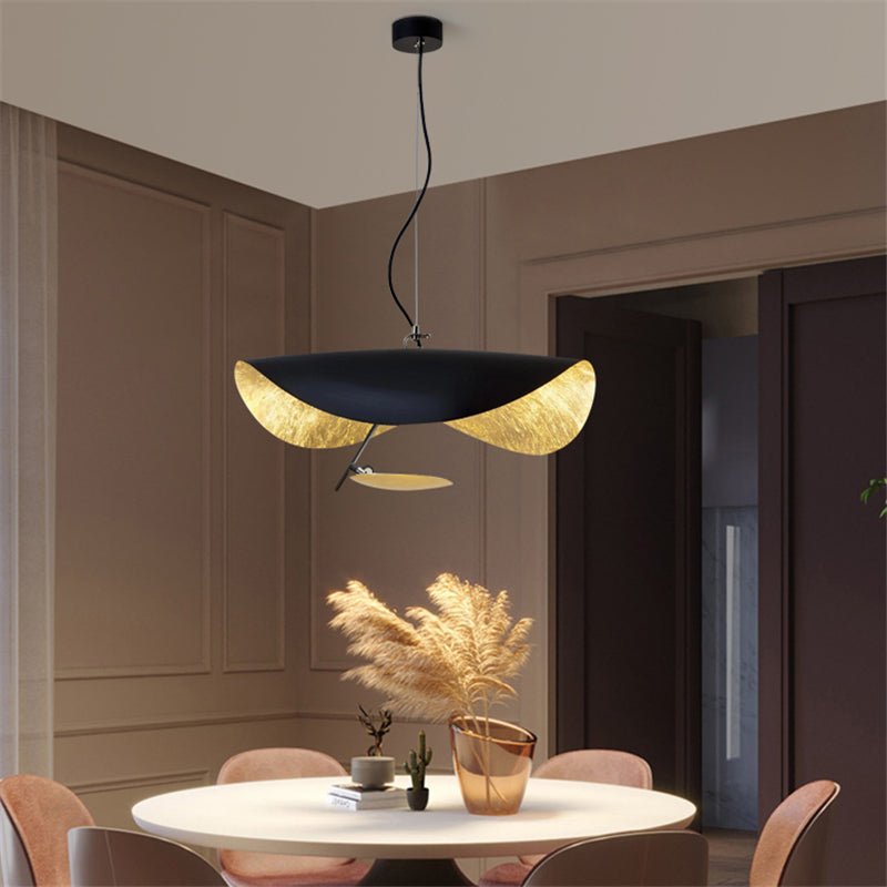 Black Wheel Pendant Light