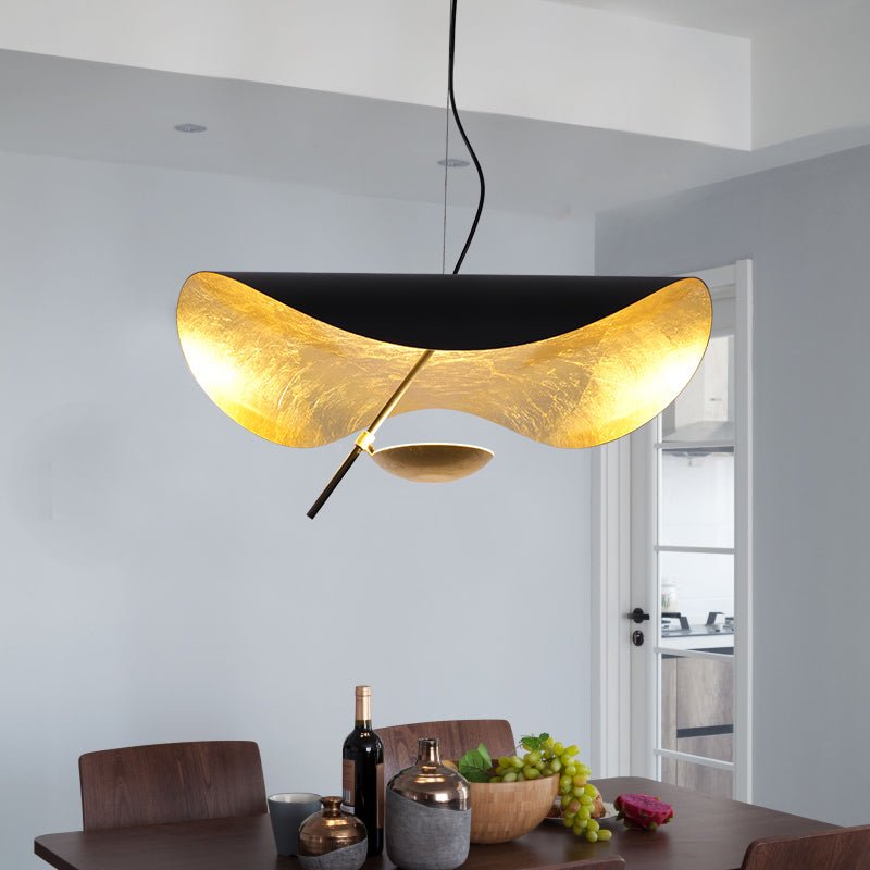 Black Wheel Pendant Light