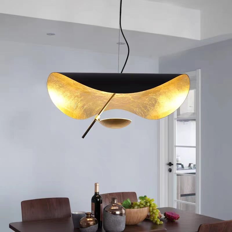 Black Wheel Pendant Light