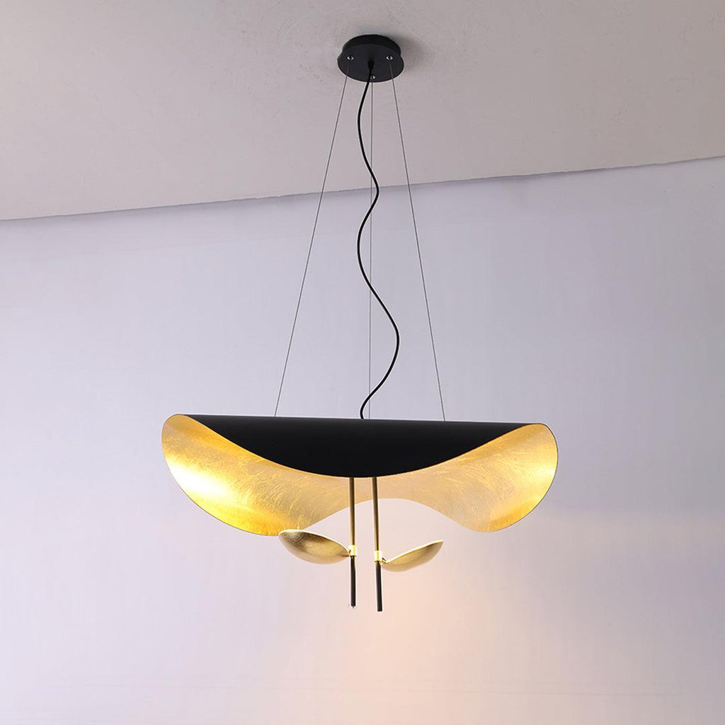 Black Wheel Pendant Light