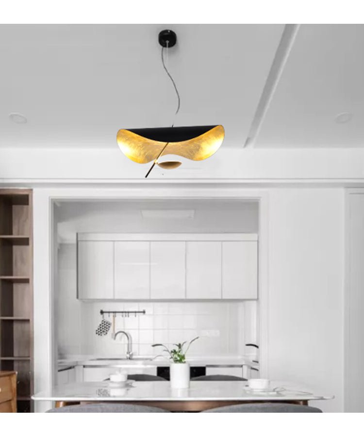 Black Wheel Pendant Light