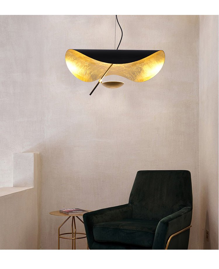 Black Wheel Pendant Light