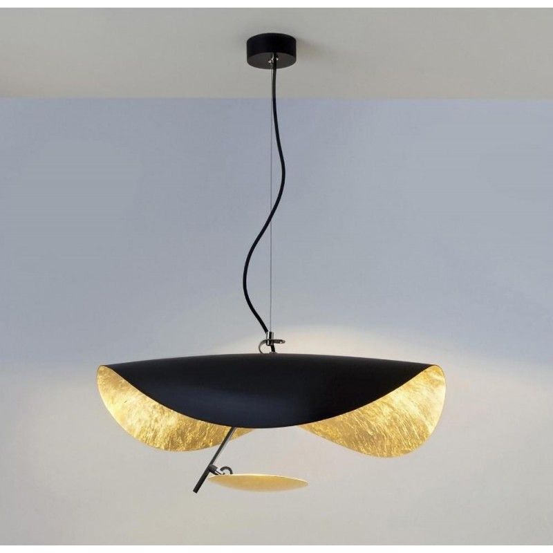 Black Wheel Pendant Light