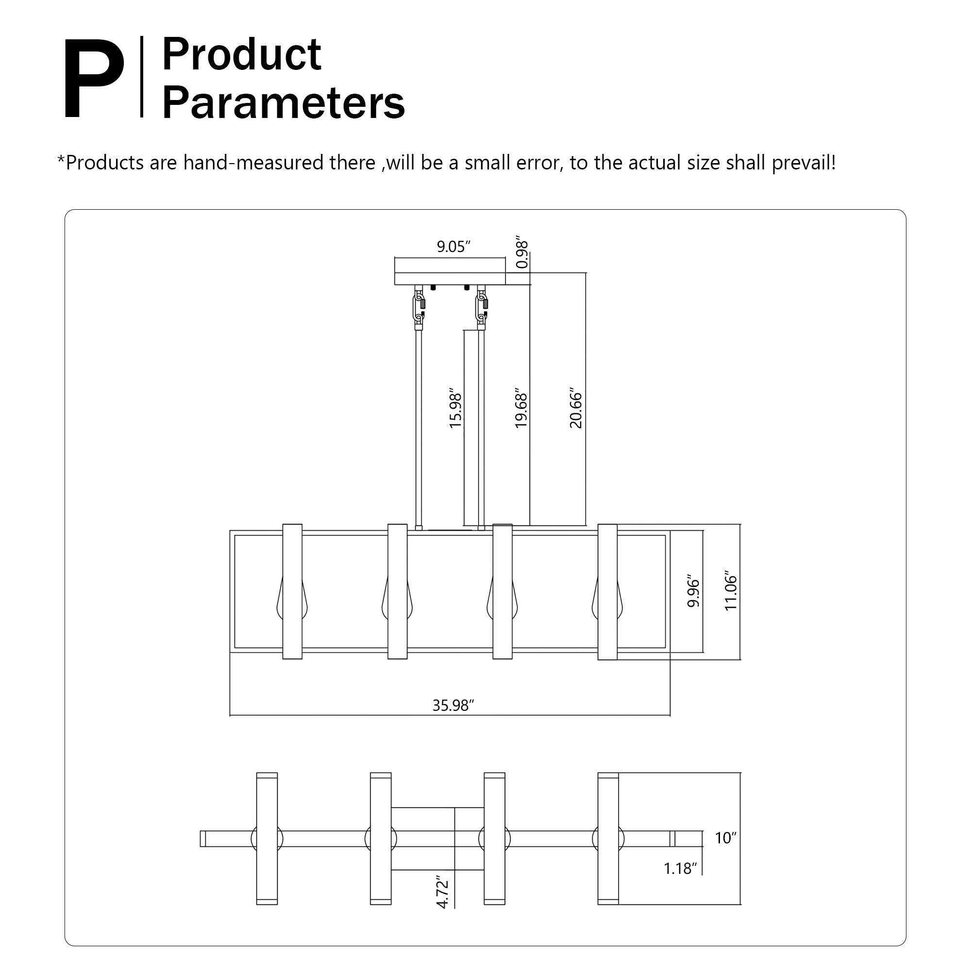 Blackwood Beam Chandelier