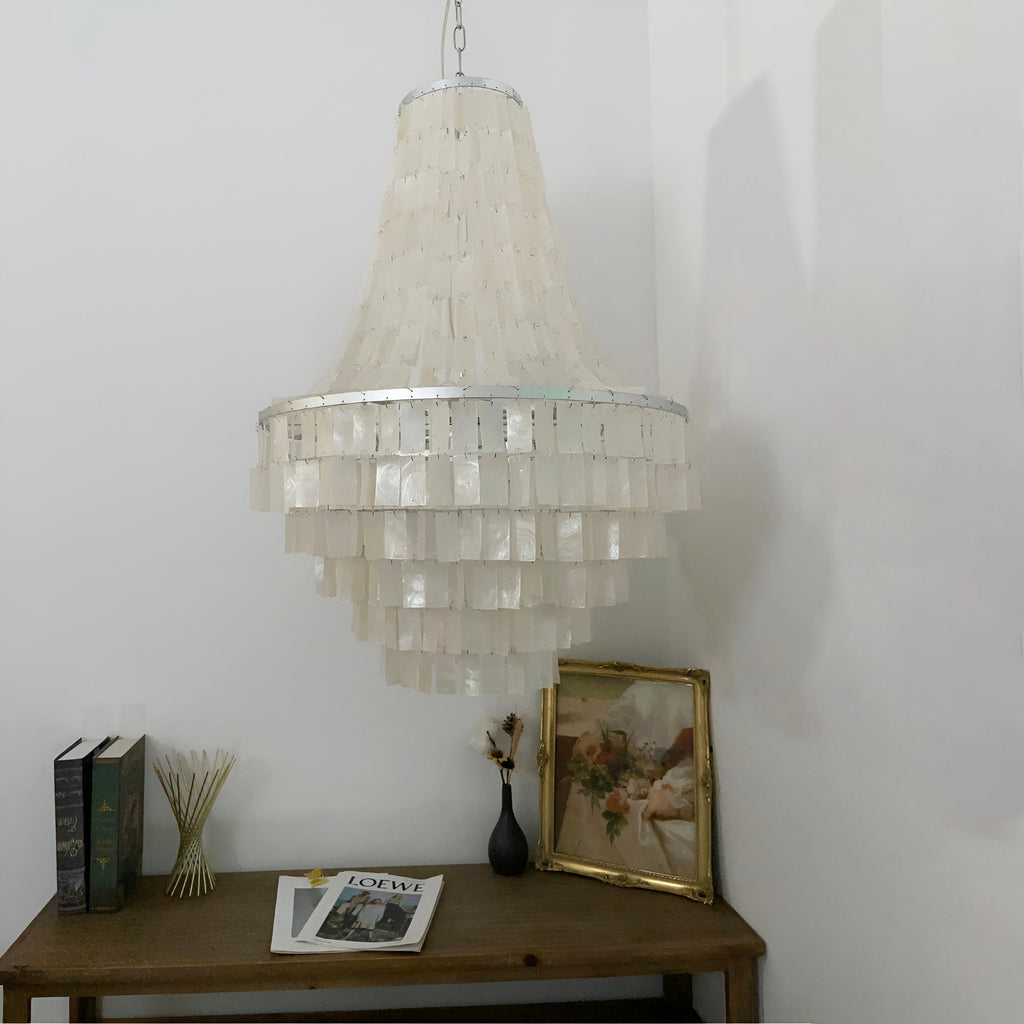 Boho Shell Tiered Chandelier
