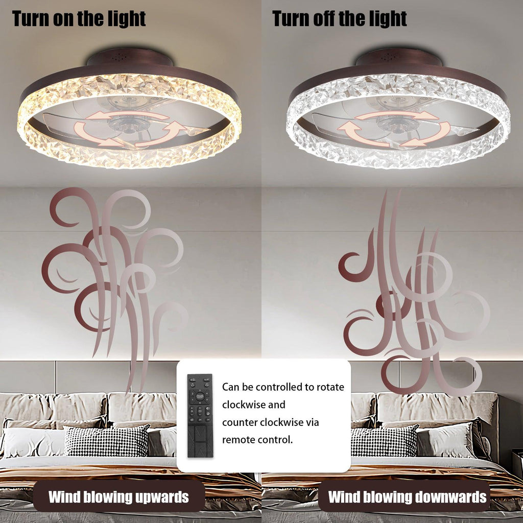 BreezeGlow Dimmable LED Ceiling Fan Light