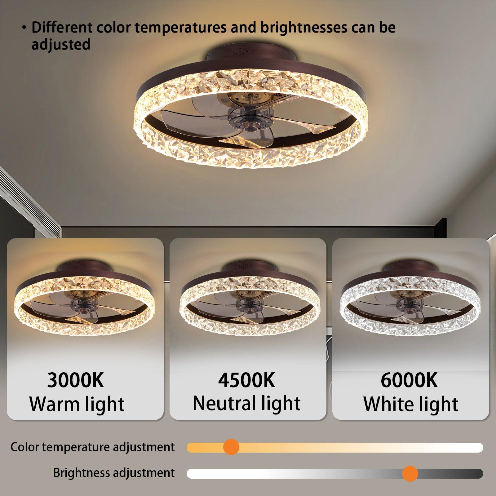 BreezeGlow Dimmable LED Ceiling Fan Light