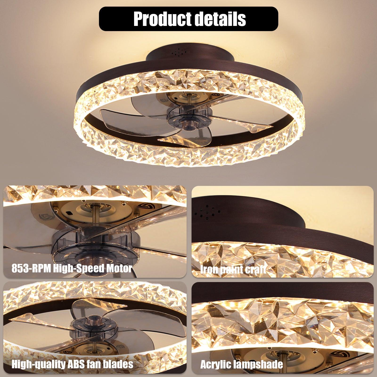 BreezeGlow Dimmable LED Ceiling Fan Light