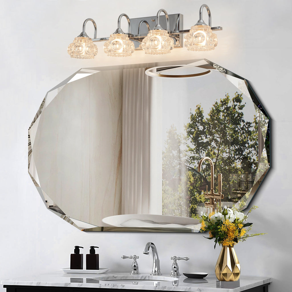 Brushed Crystal Vanity Light