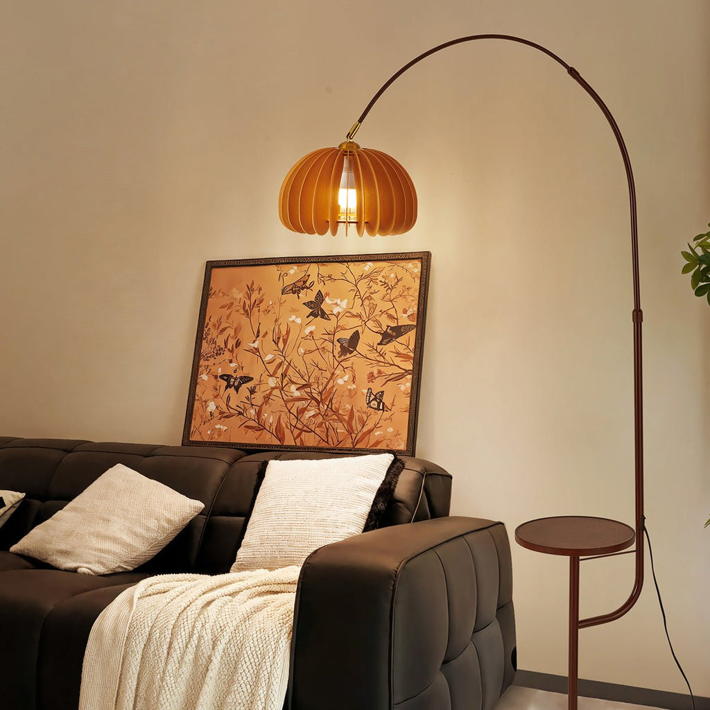 Cadenza Wooden Pumpkin Floor Lamp