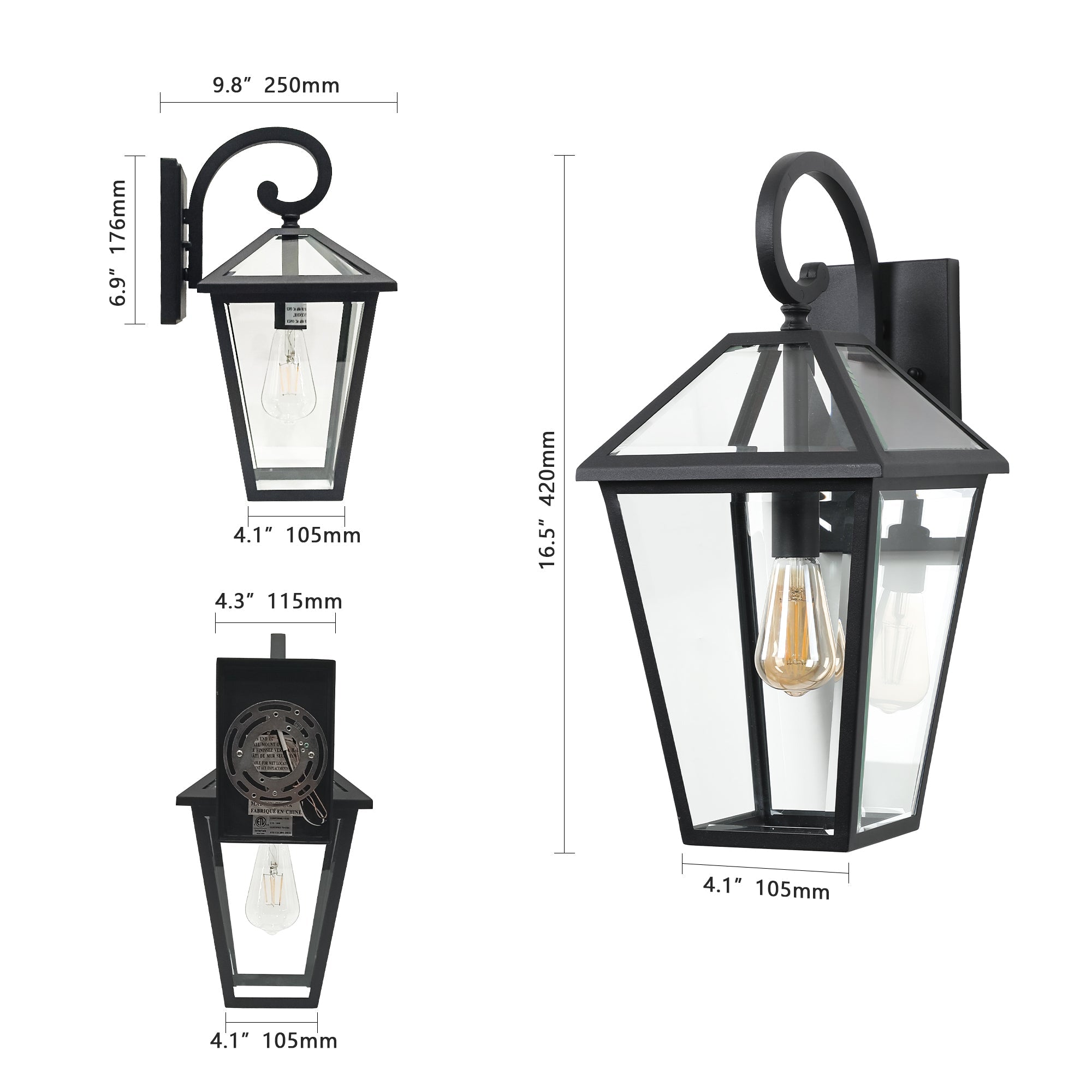Carriage Lanterns Outdoor Wall Lamp