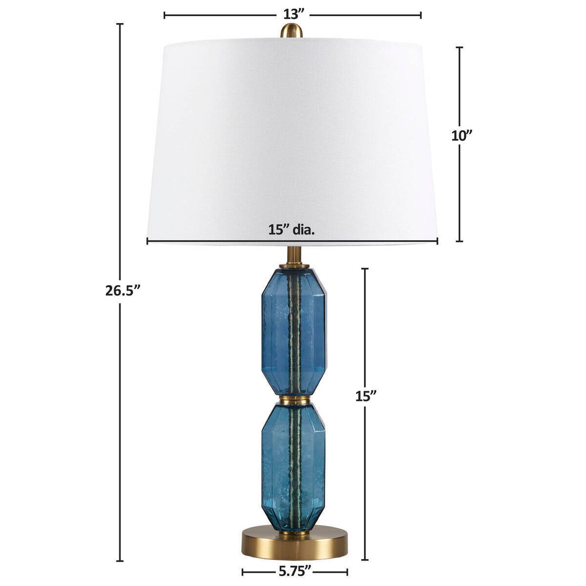 Celeste Modern Faceted Glass Table Lamp