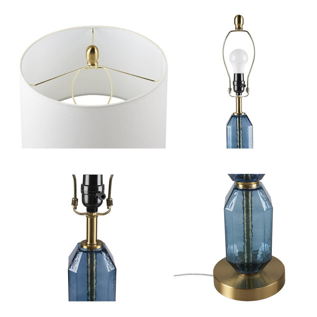 Celeste Modern Faceted Glass Table Lamp