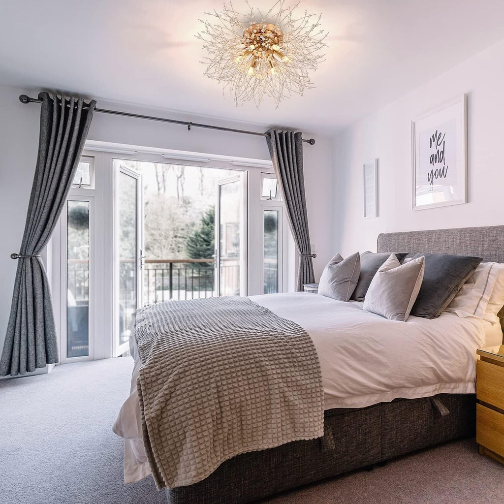 Celestial Bloom Crystal Ceiling Light